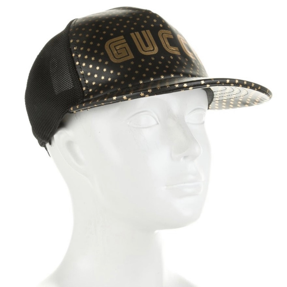 GUCCI-AUTHENTIC NWT Gold & Black “GUCCY” Baseball Hat - Picture 14 of 14